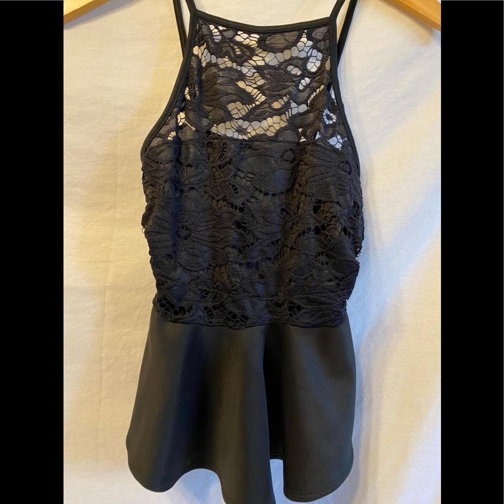 •🌺Charlotte Russe Black Peplum Top NWOT 2 For $5.00 With a🌺